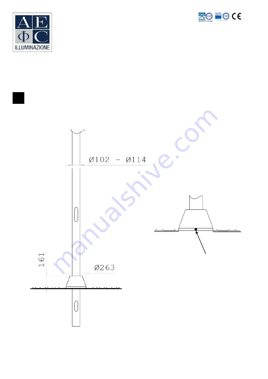 AEC ILLUMINAZIONE BASE BA/1 Mounting Instructions Download Page 8