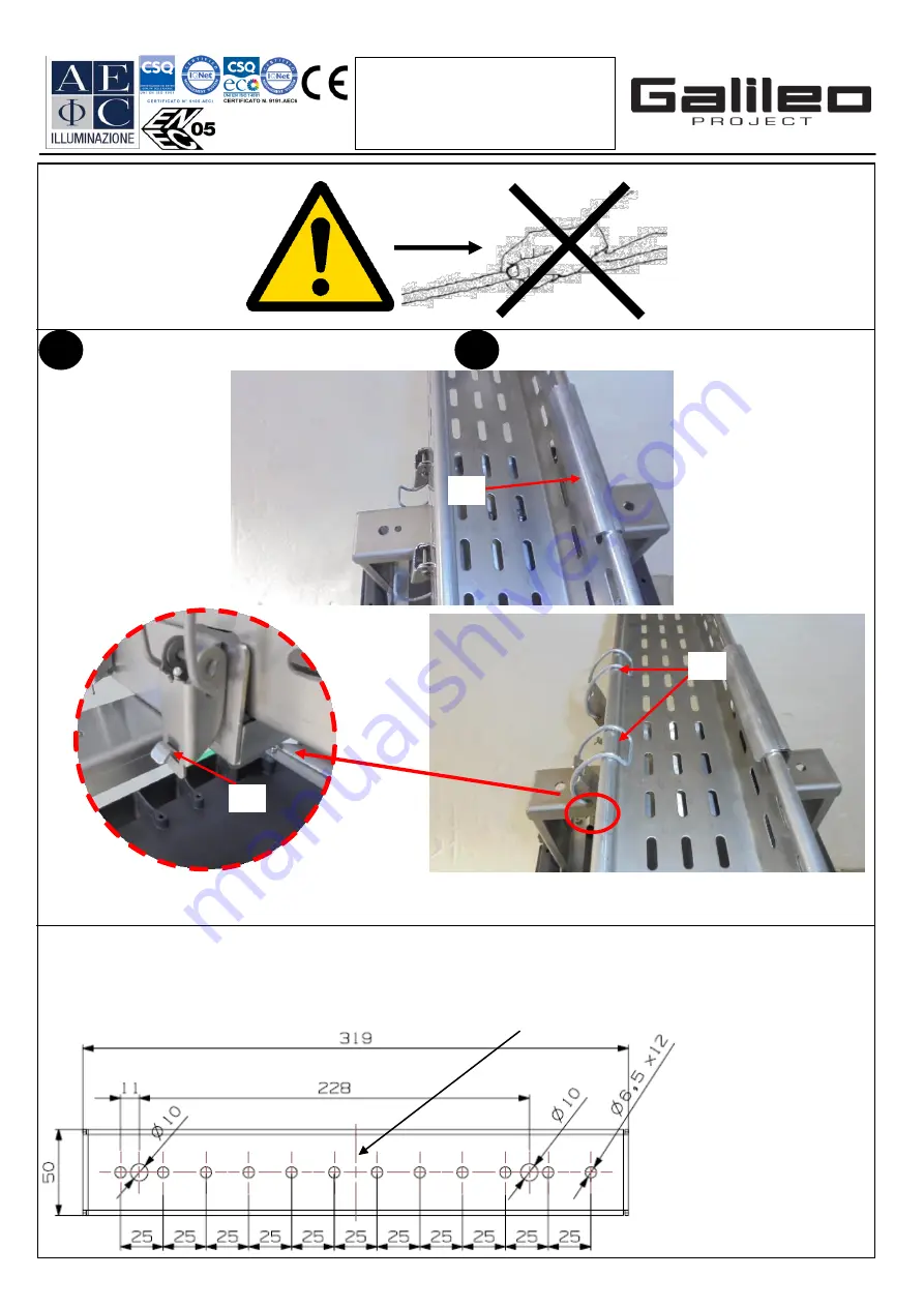 AEC ILLUMINAZIONE GALILEO 1 Mounting And Maintenance Instruction Download Page 1