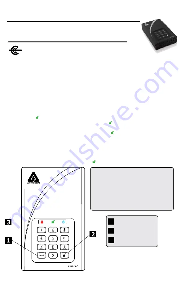 Aegis Padlock DT FIPS Quick Start Manual Download Page 7