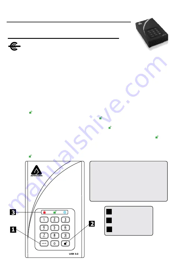 Aegis Padlock DT FIPS Quick Start Manual Download Page 9