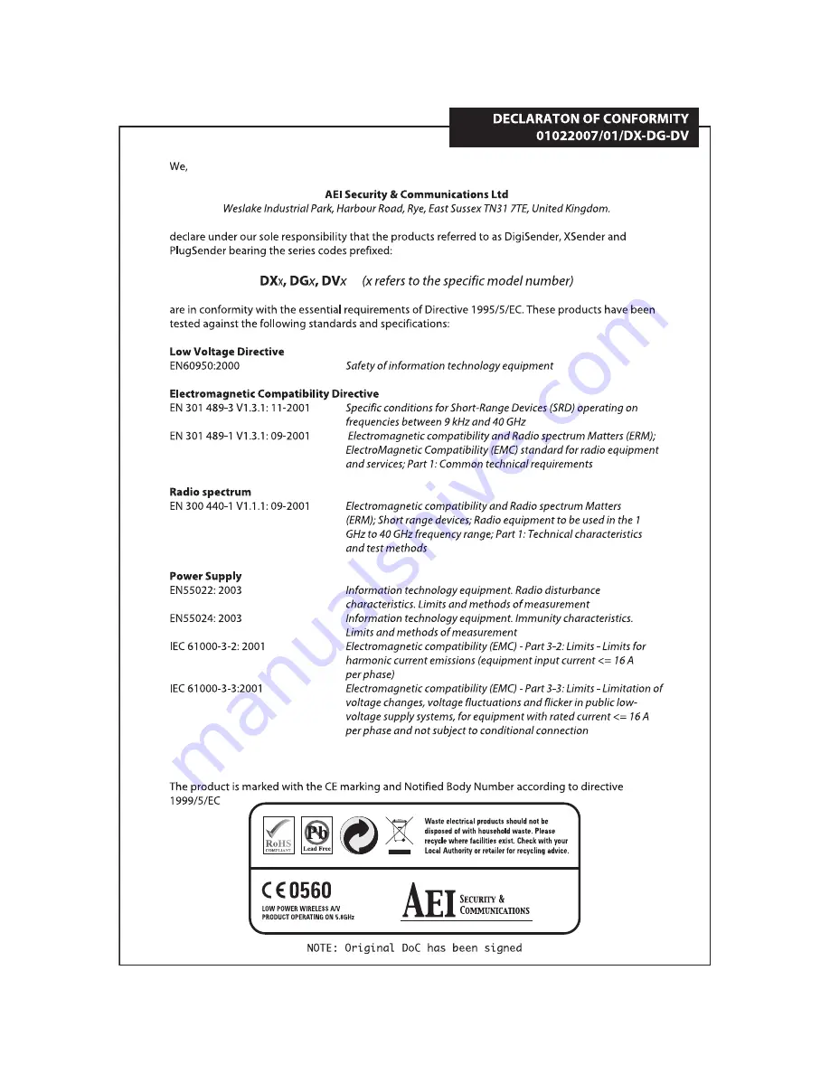 AEI Security & Communications DigiSender ZX7 Instruction Manual Download Page 19