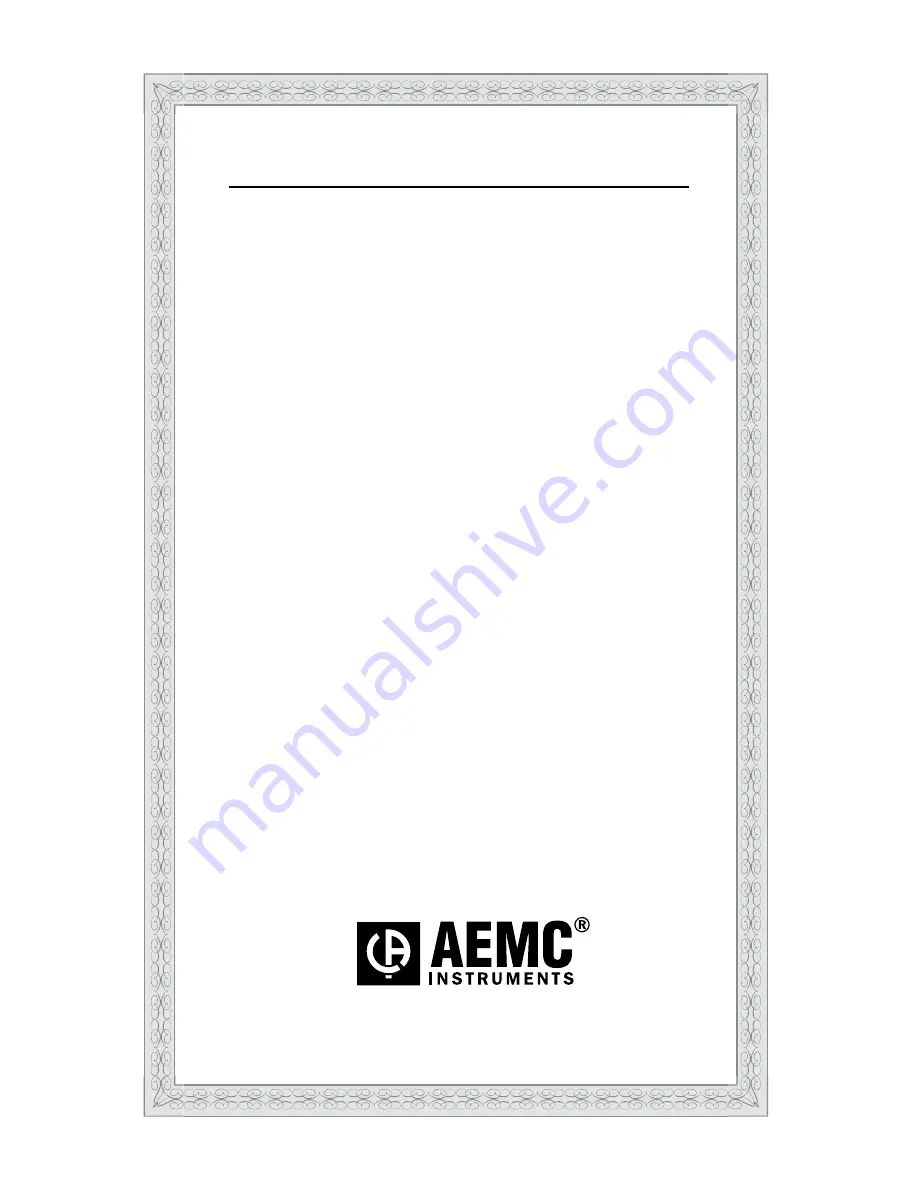 AEMC instruments 2127.84 User Manual Download Page 2