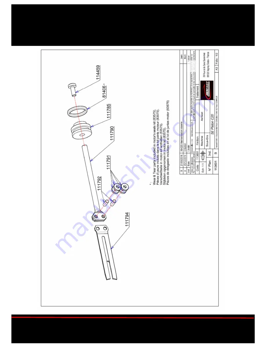 Aerfast AERSEAT Technical Instruction Manual Download Page 35