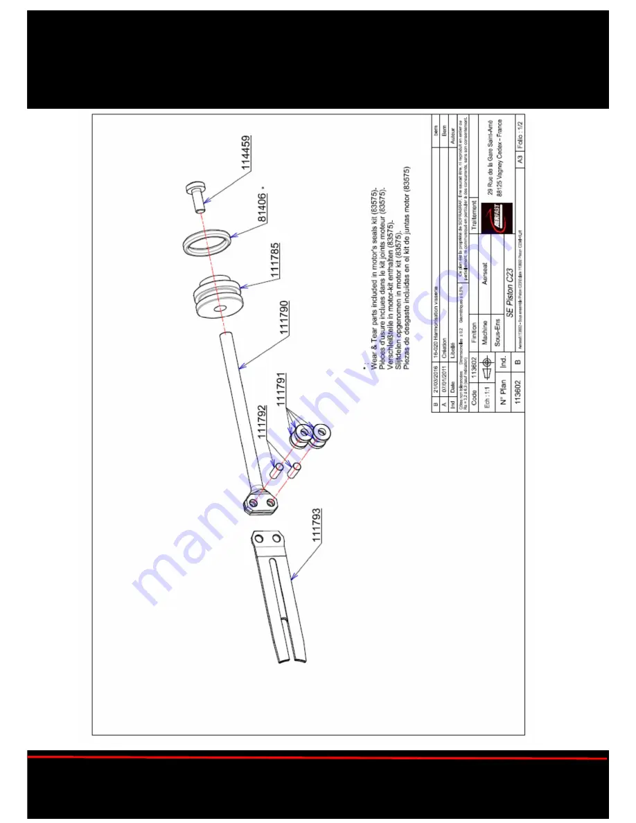 Aerfast AERSEAT Technical Instruction Manual Download Page 36