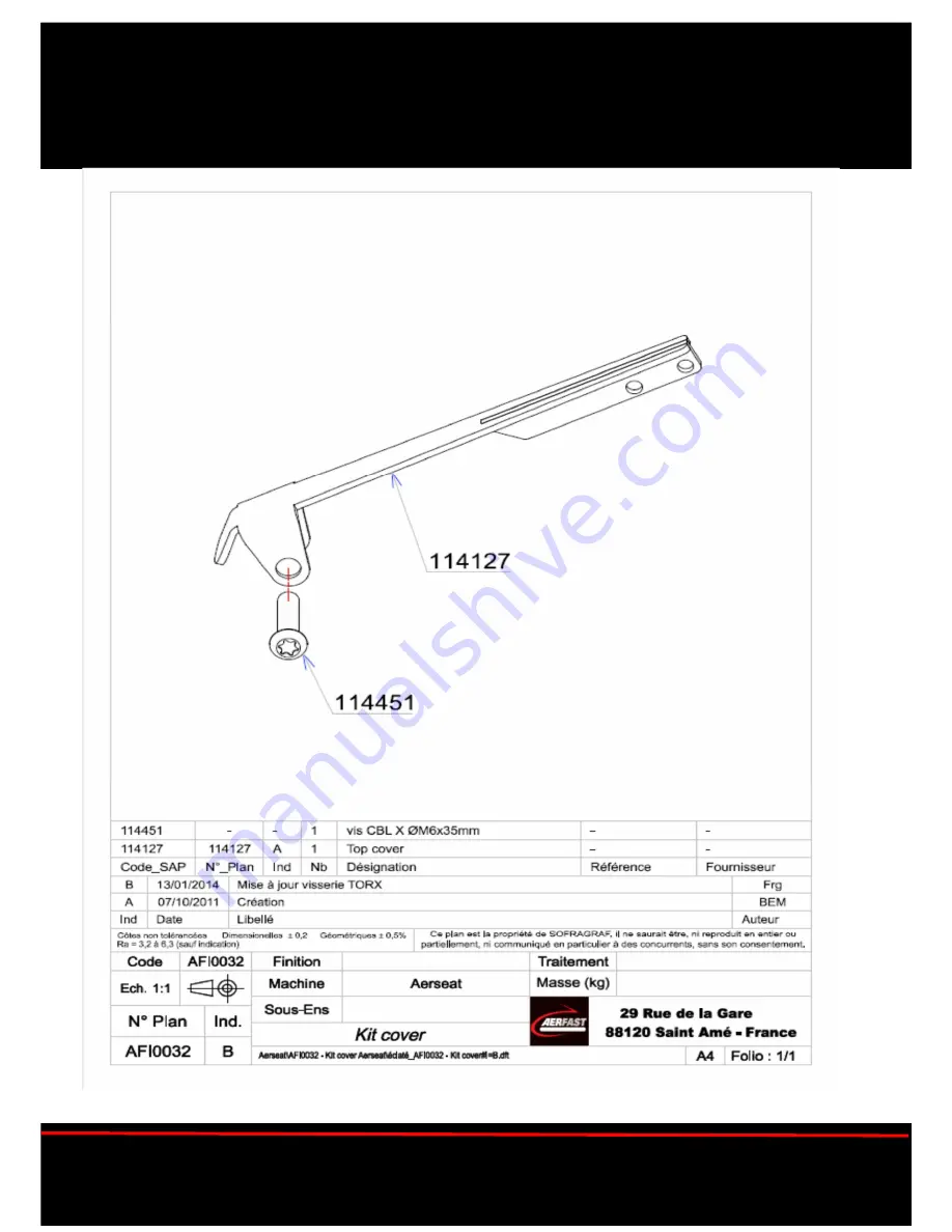 Aerfast AERSEAT Technical Instruction Manual Download Page 52