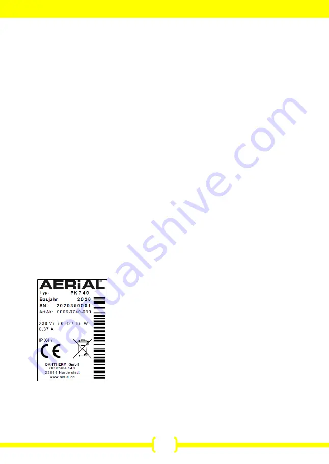 Aerial 5310-0005 Series Operating Instructions Manual Download Page 60