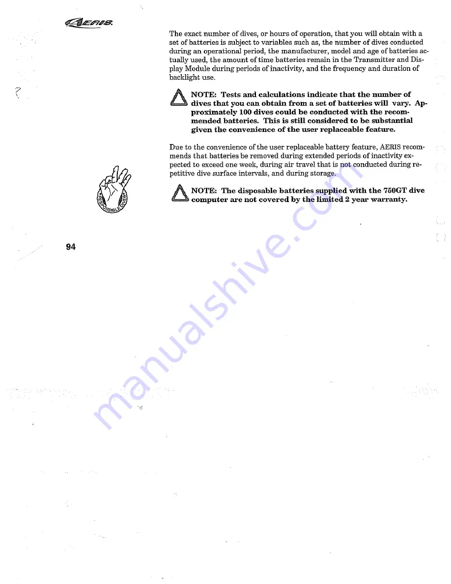 Aeris 750GT Owner'S Manual Download Page 102