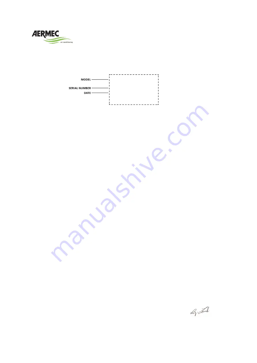 AERMEC NRL 0280 Installation Manual Download Page 6