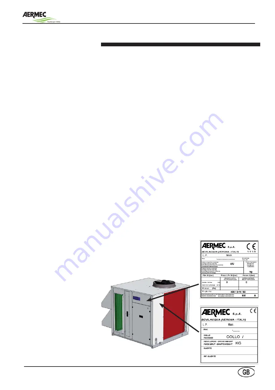 AERMEC RTE 025 Installation And Maintenance Manual Download Page 5