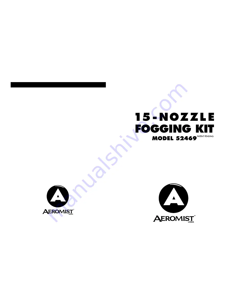 Aero Mist Nozzle Fogging Kit 52469 Скачать руководство пользователя страница 1