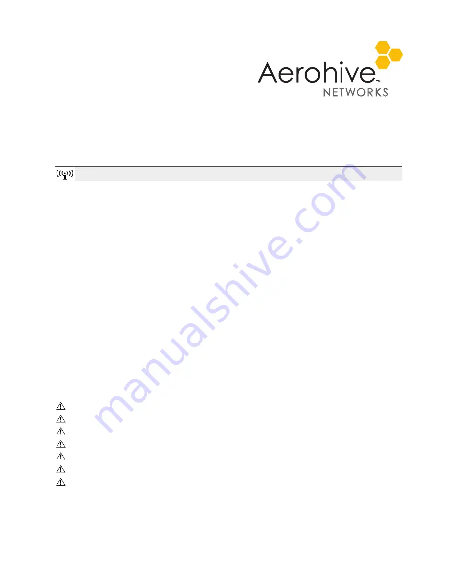 Aerohive AP1130 Installation Manual Download Page 1