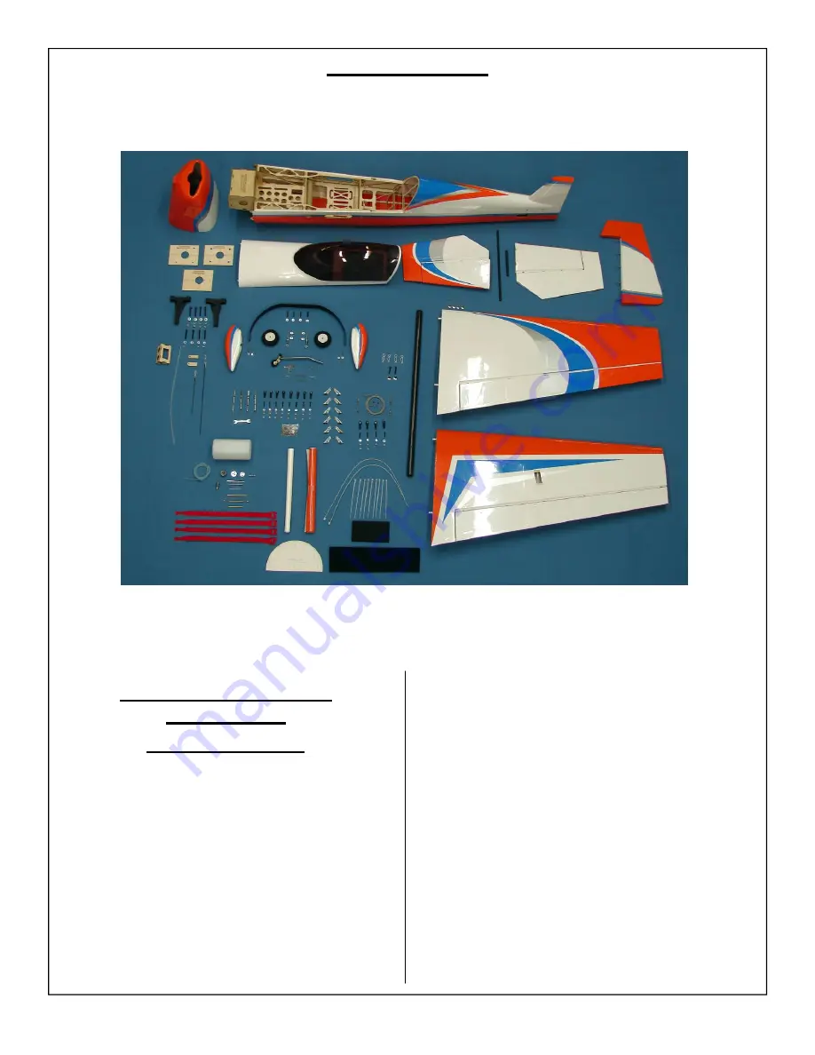 AeroWorks 30cc EXTRA 300 ARF-QB Assembly Manual Download Page 5