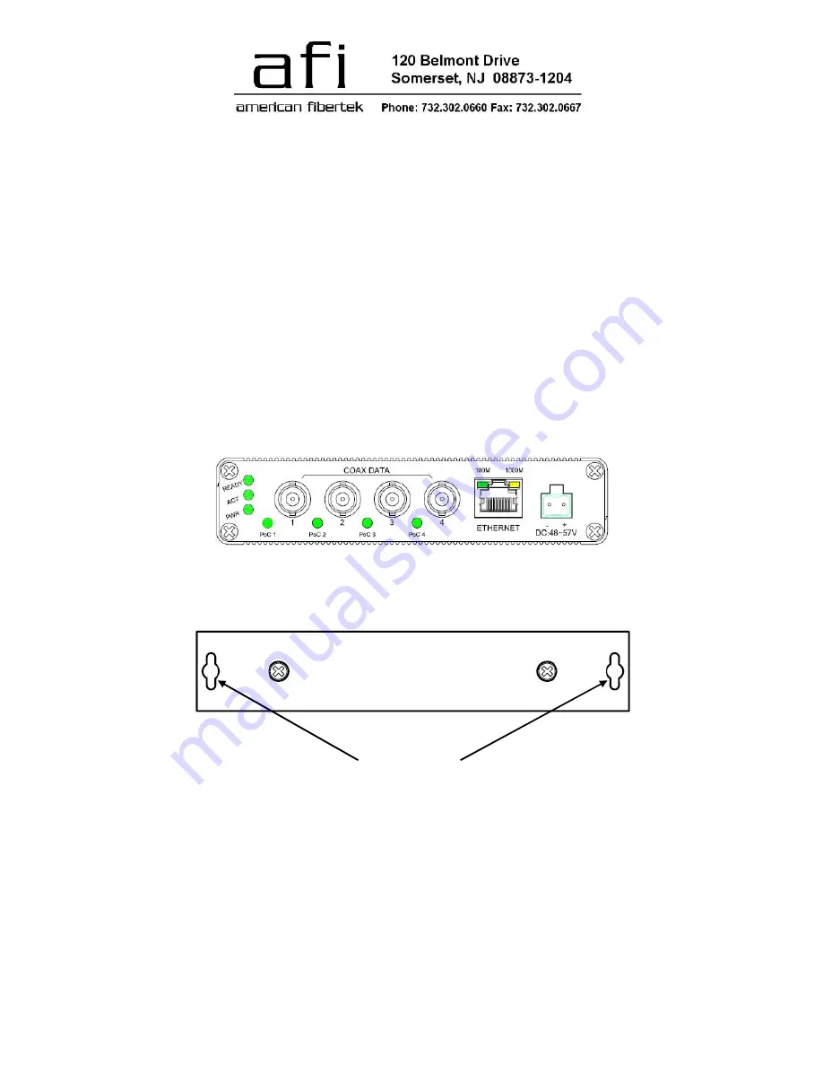 AFi ECR-4-PoE+ Instruction Manual Download Page 1