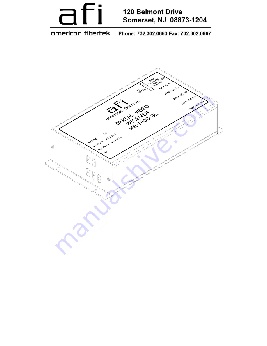 AFi MR-780C-SL Скачать руководство пользователя страница 1