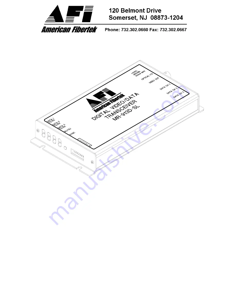 AFi MR-913D Instruction Manual Download Page 1