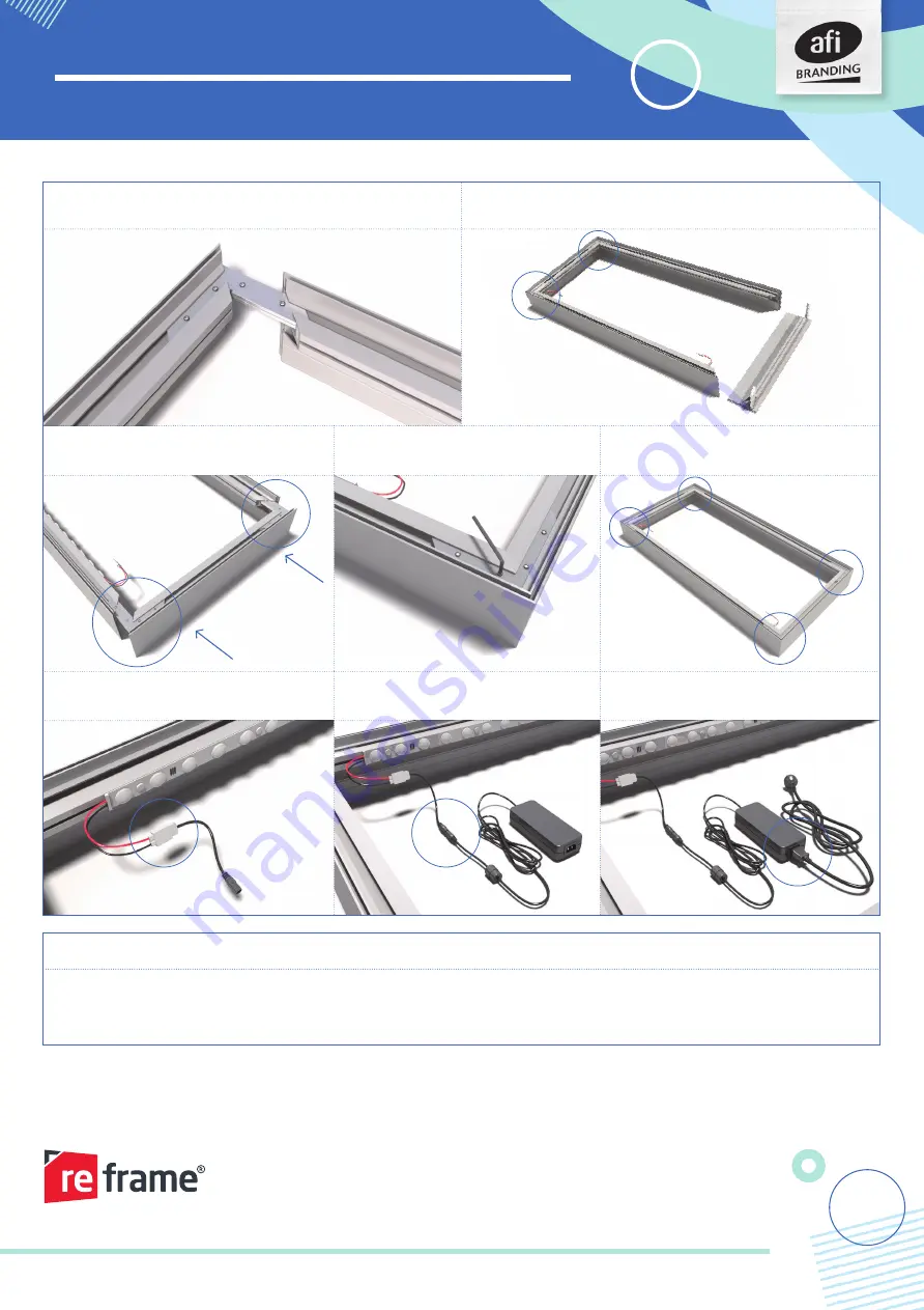 AFi ReFrame illuminated double-sided Assembly Instructions Download Page 2