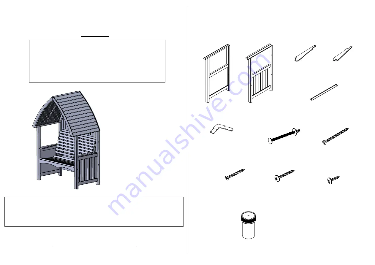 AFK GENERIC ARBOUR Assembly Instructions Download Page 1