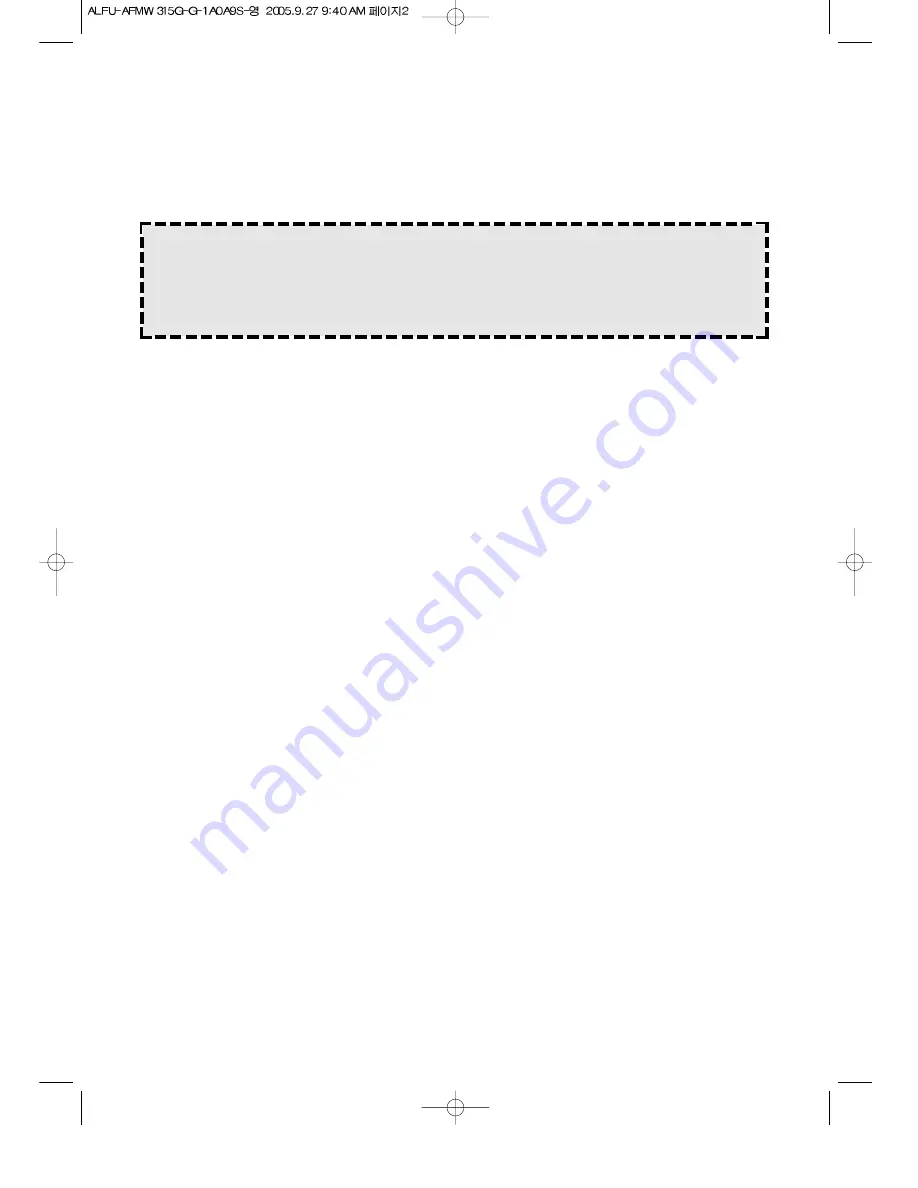 Aftron AFMW315G Operating Instructions Manual Download Page 3