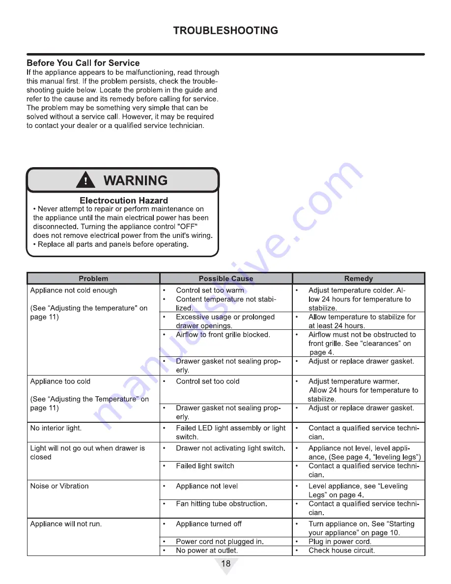 AGA marvel ML24RD Installation, Operation And Maintenance Instructions Download Page 18