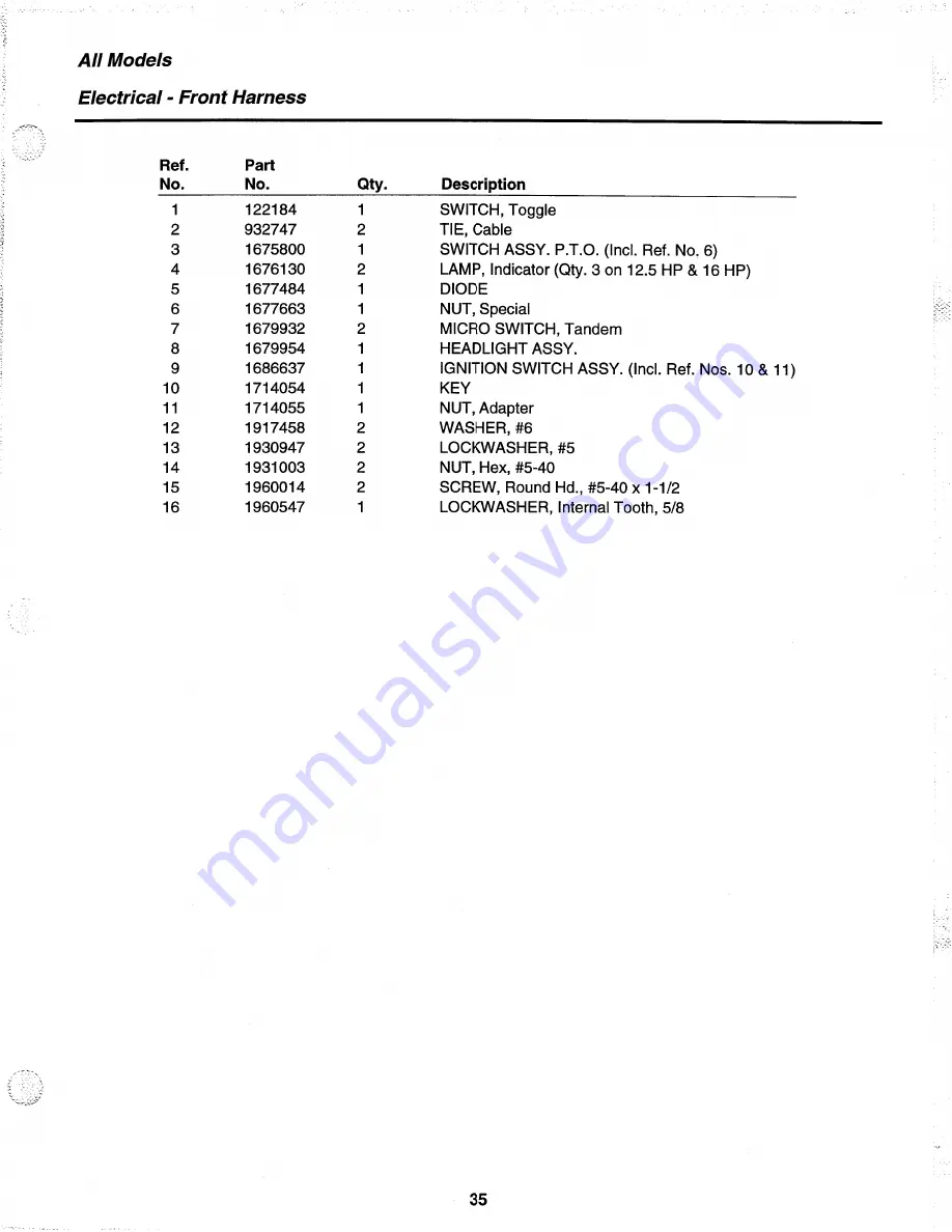 AGCO Allis 1691659 Parts Manual Download Page 37