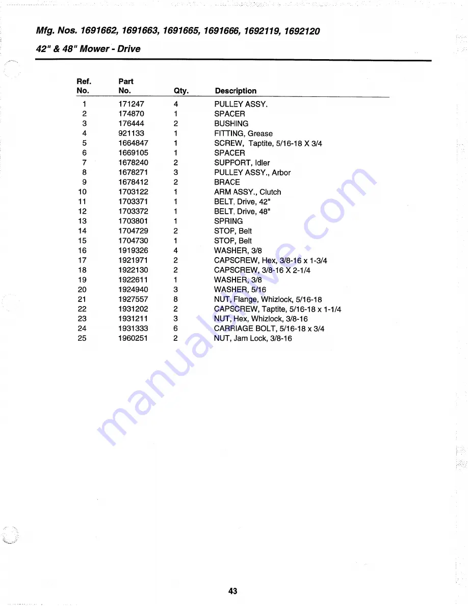 AGCO Allis 1691659 Parts Manual Download Page 45