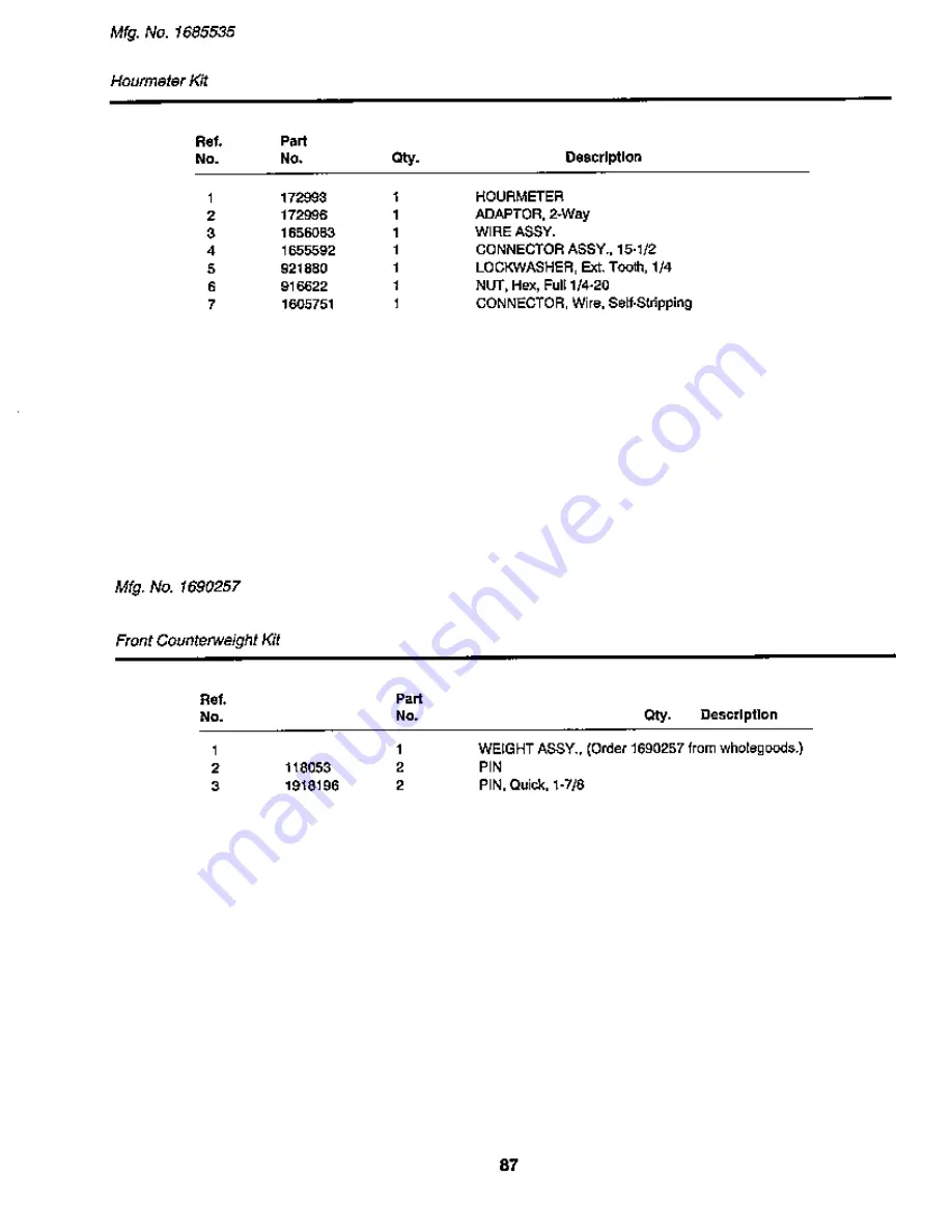 AGCO Allis 1800 series Accessories Download Page 89