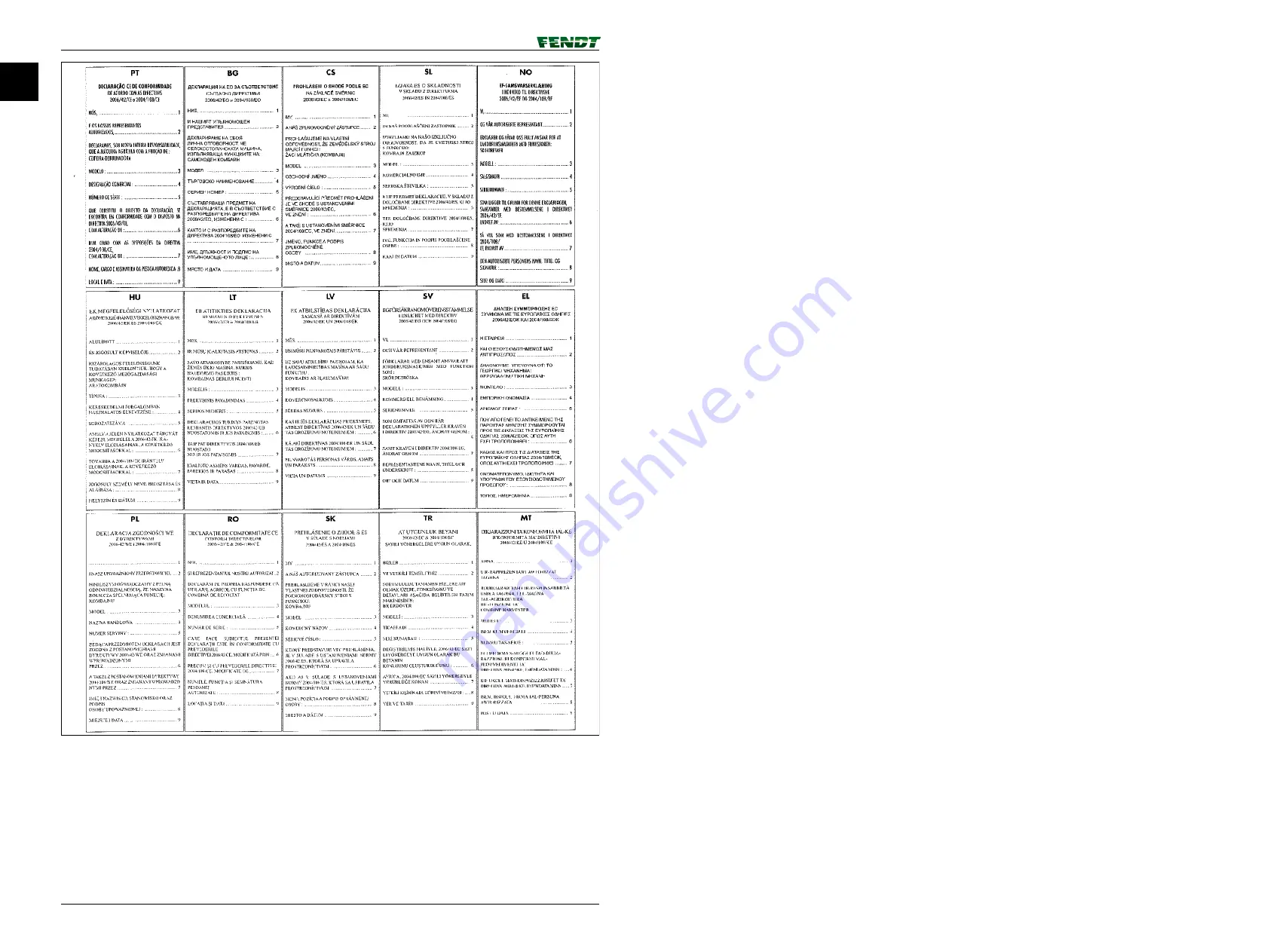 AGCO FENDT 9490 x Operator'S Manual Download Page 26