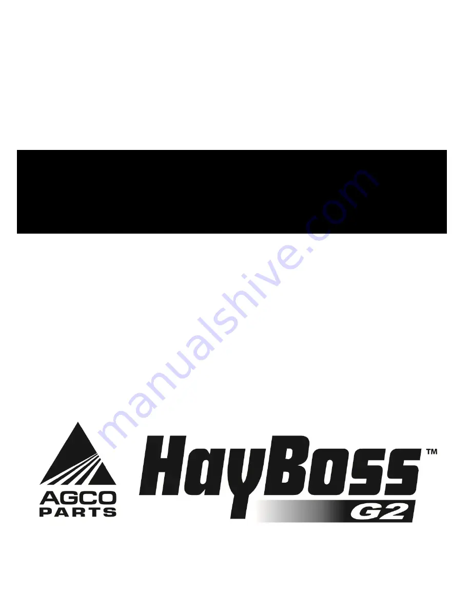 AGCO HayBoss G2 596 Operation Manual Download Page 1