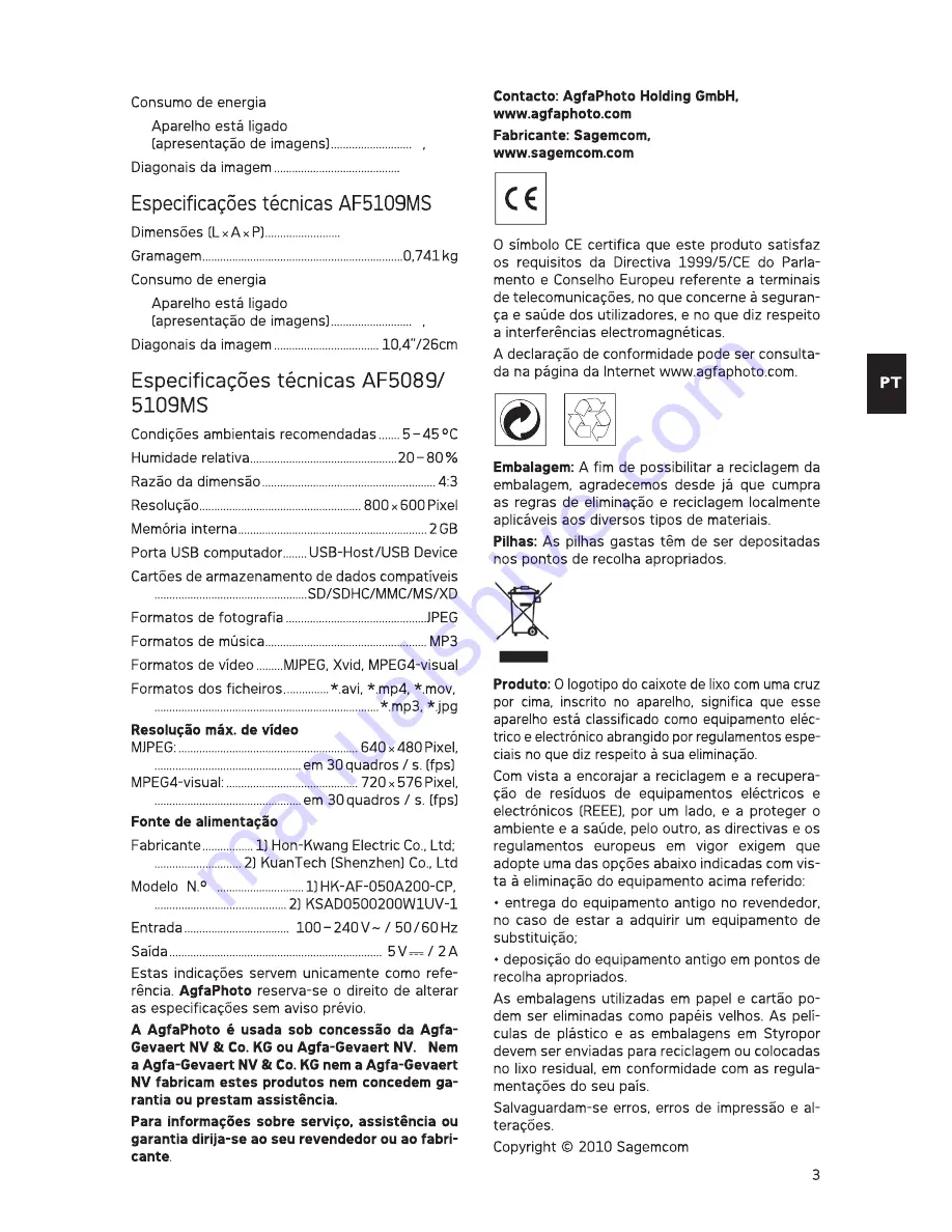 AgfaPhoto AF5089 Quick Start Manual Download Page 23