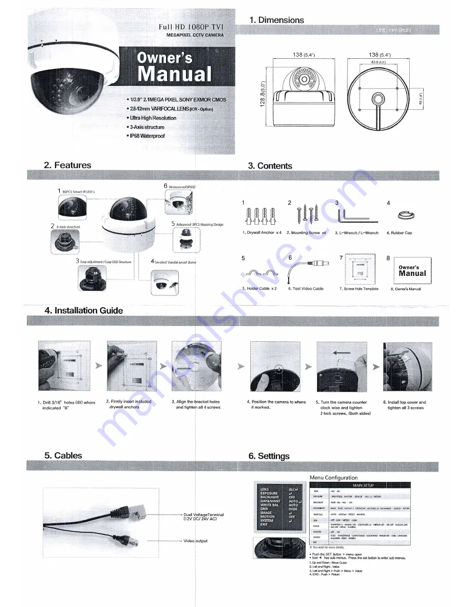 AGI Security CA-HTDR8602 Owner'S Manual Download Page 1