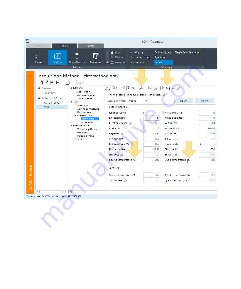 Agilent Technologies 5975 Series Operating Manual Download Page 98