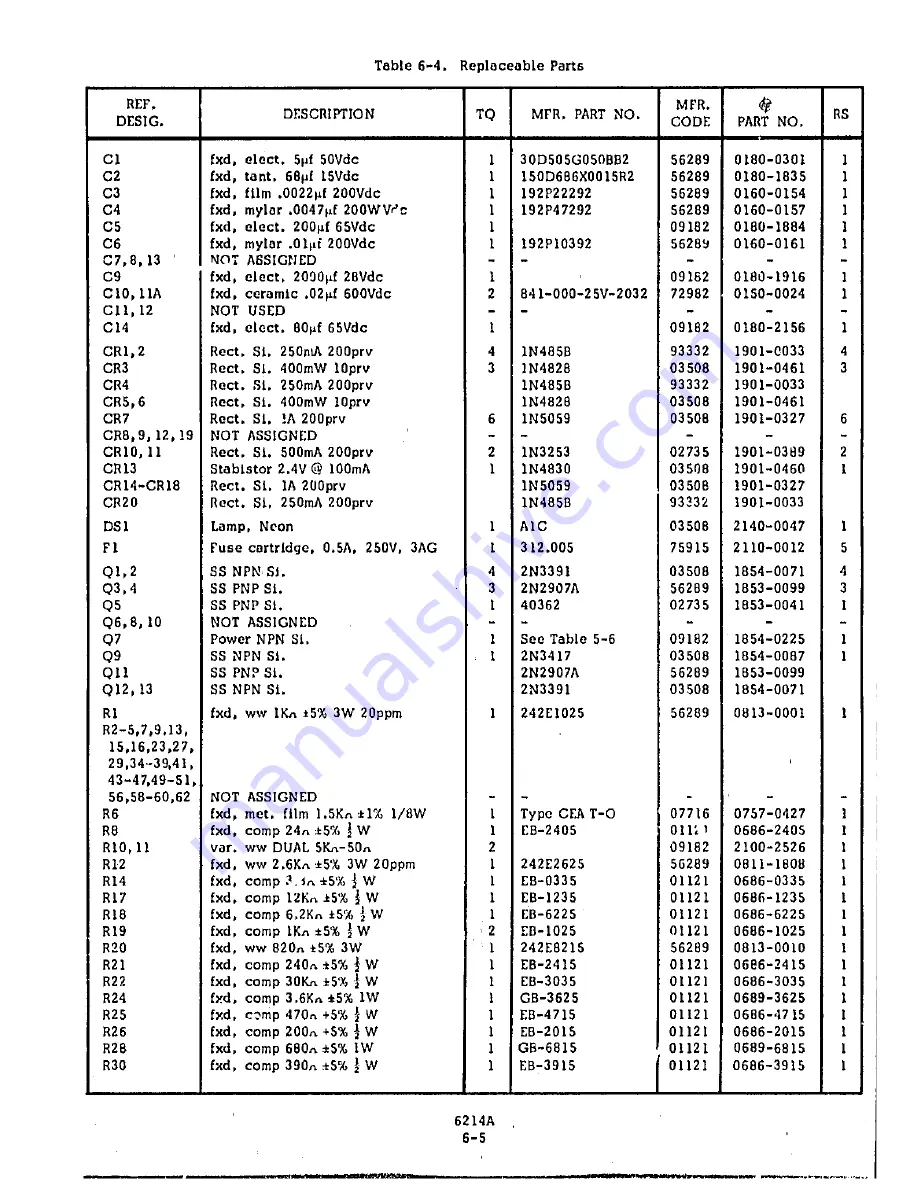 Agilent Technologies 6214A Service Manual Download Page 33