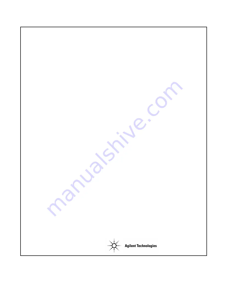 Agilent Technologies 66000A Service Manual Download Page 1