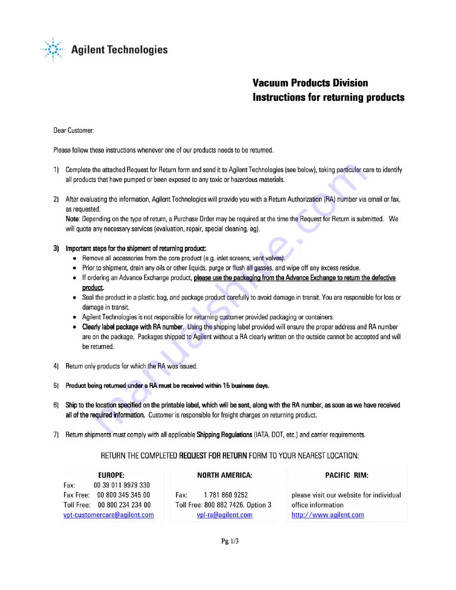 Agilent Technologies 729-0800 User Manual Download Page 65