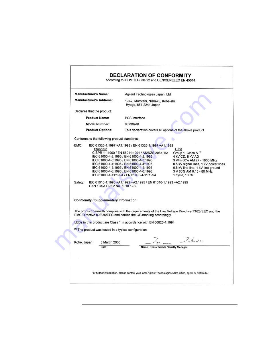 Agilent Technologies 83236B Operating Manual Download Page 7