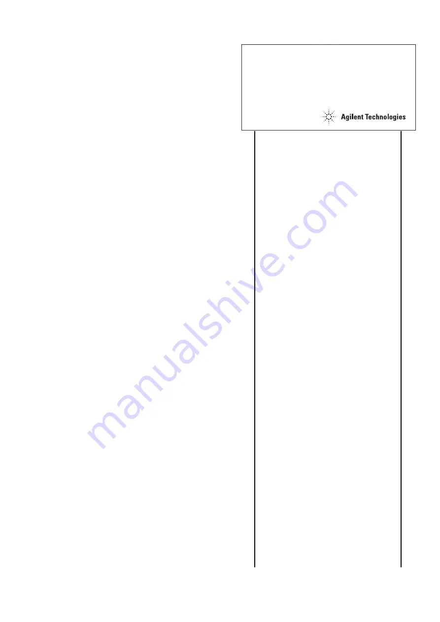 Agilent Technologies 949-5001 Instruction Manual Download Page 1