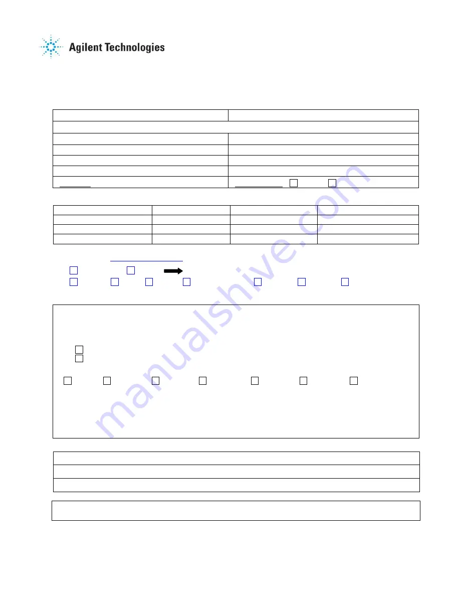 Agilent Technologies EXSLRSH110 Instruction Manual Download Page 12