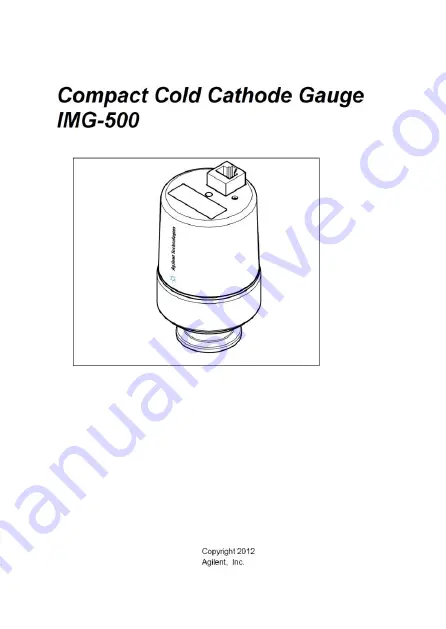 Agilent Technologies IMG-500 Manual Download Page 2