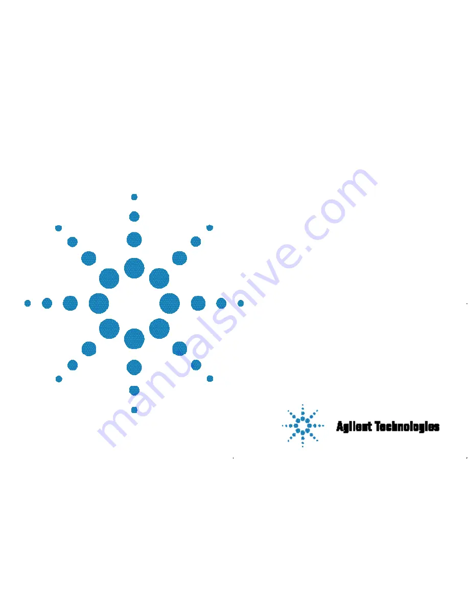 Agilent Technologies N3970A Operating And Maintenance Manual Download Page 1