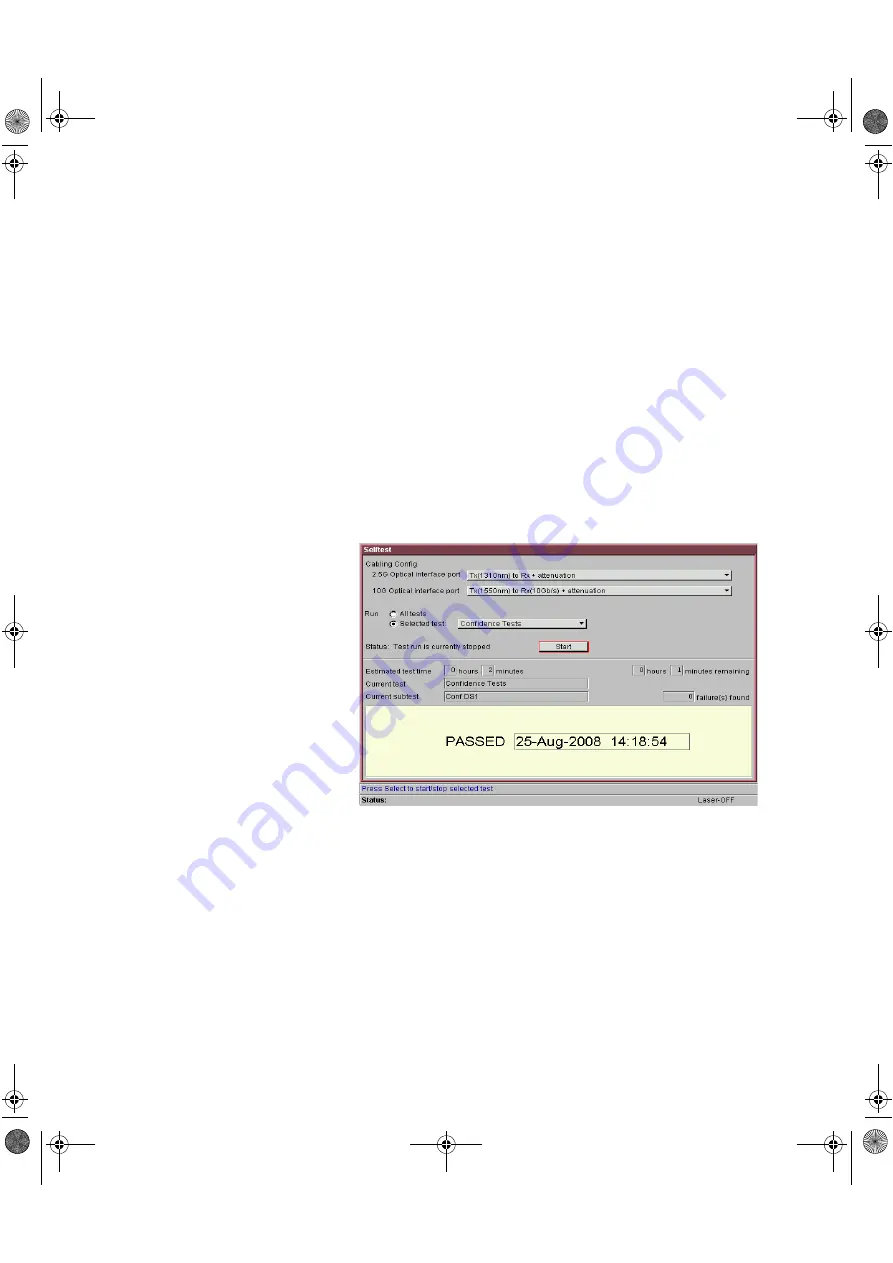 Agilent Technologies OmniBER OTN J7230B Performance Verification Manual Download Page 99