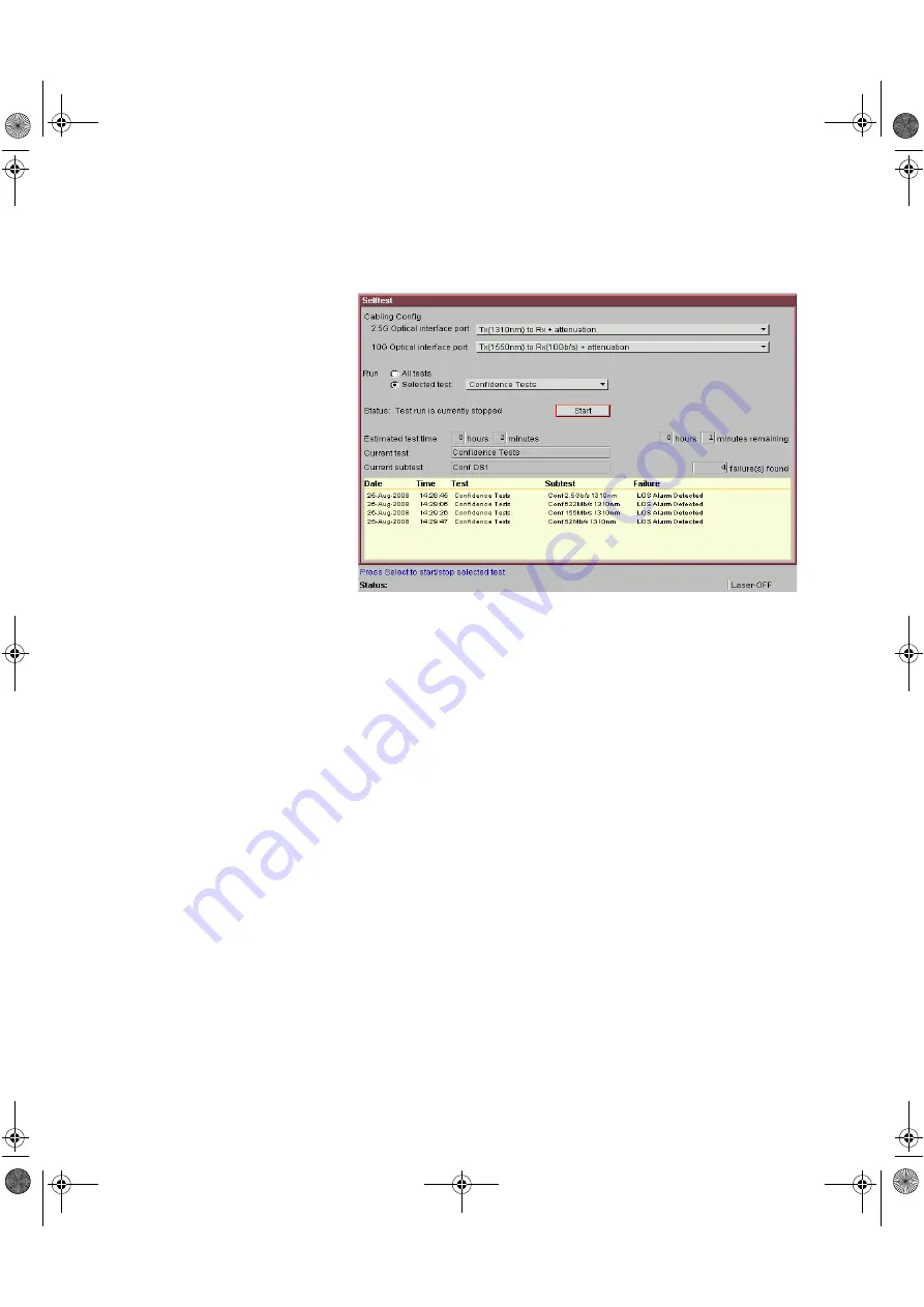 Agilent Technologies OmniBER OTN J7230B Performance Verification Manual Download Page 106