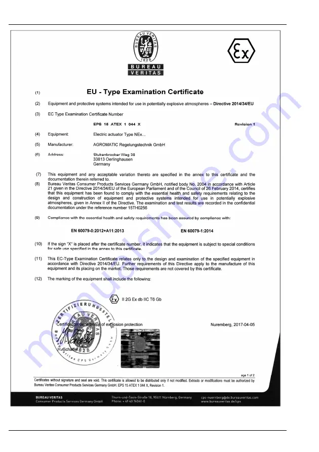 Agromatic NEx Series Assembly And Operating Manual Download Page 104