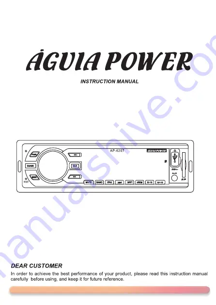 Aguia Power AP-6207 Instruction Manual Download Page 17