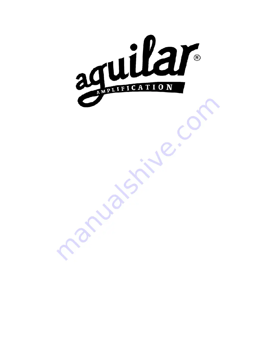 Aguilar OCTAMIZER ANALOG OCTAVE PEDAL Скачать руководство пользователя страница 1