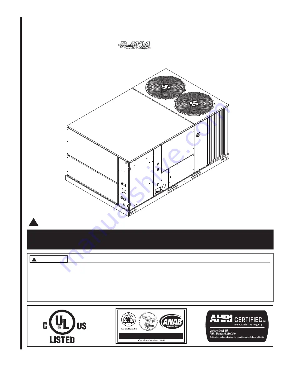 AHRI RJNL-B Скачать руководство пользователя страница 1