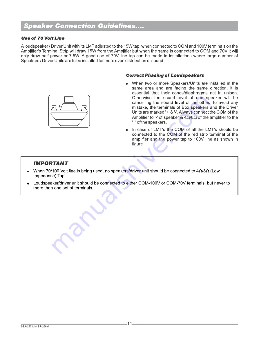 Ahuja BR-250M Operation Manual Download Page 14