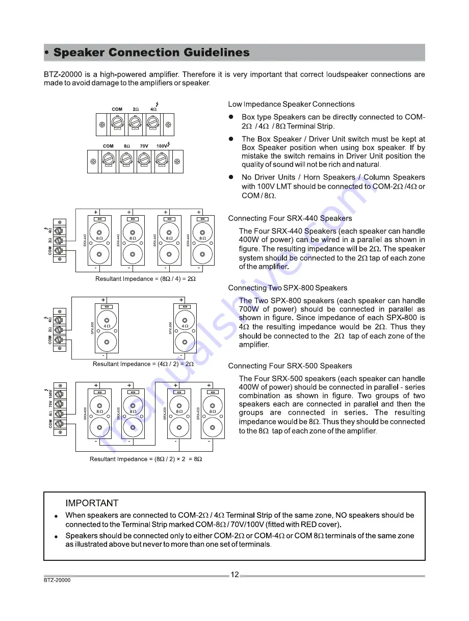 Ahuja BTZ-20000 Operation Manual Download Page 12