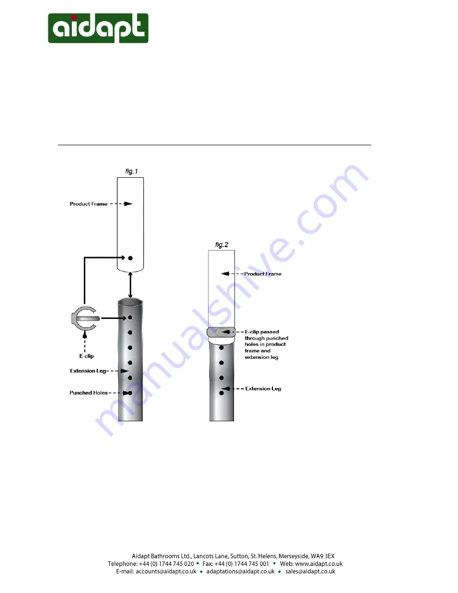 aidapt VB532 Fixing And Maintenance Instructions Download Page 3