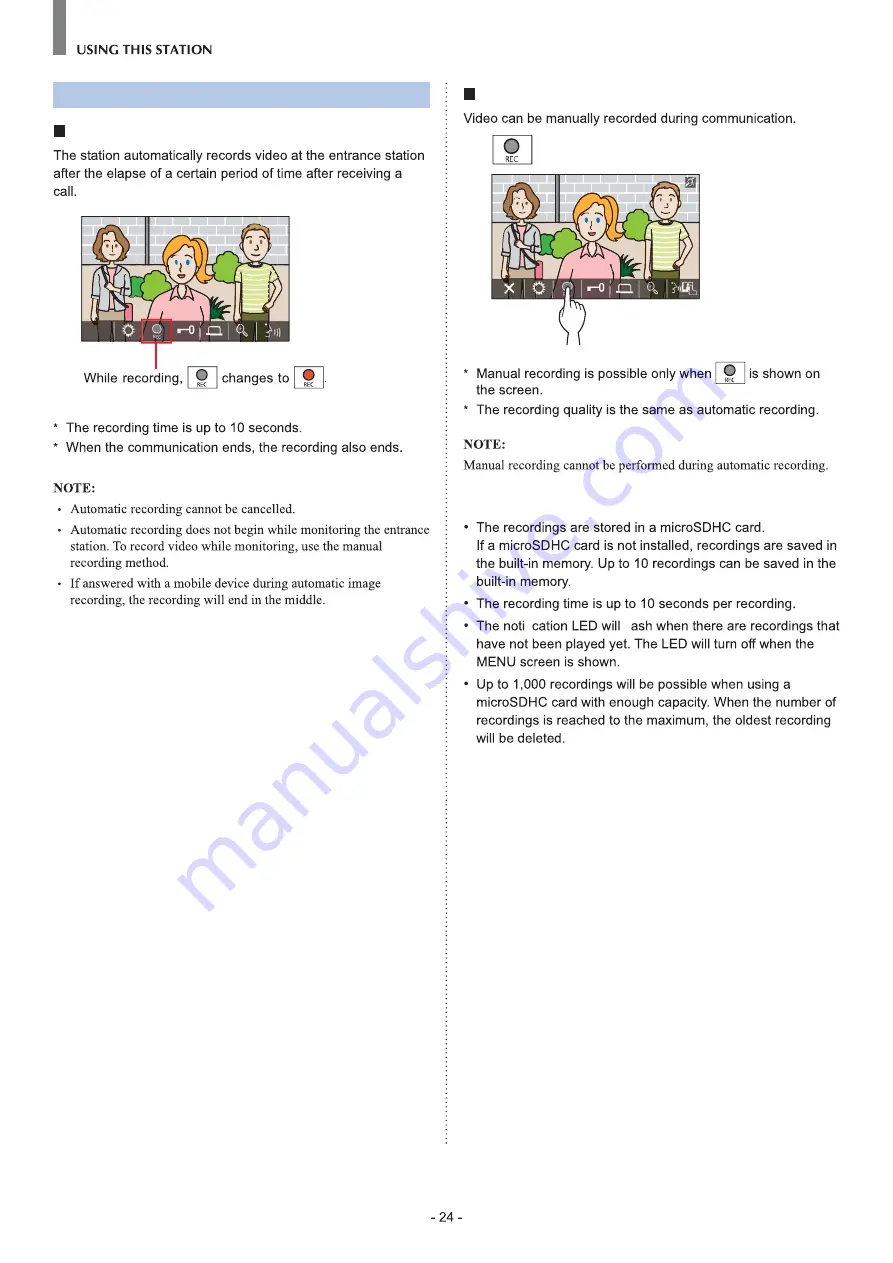 Aiphone GT-1C7W Operation Manual Download Page 24