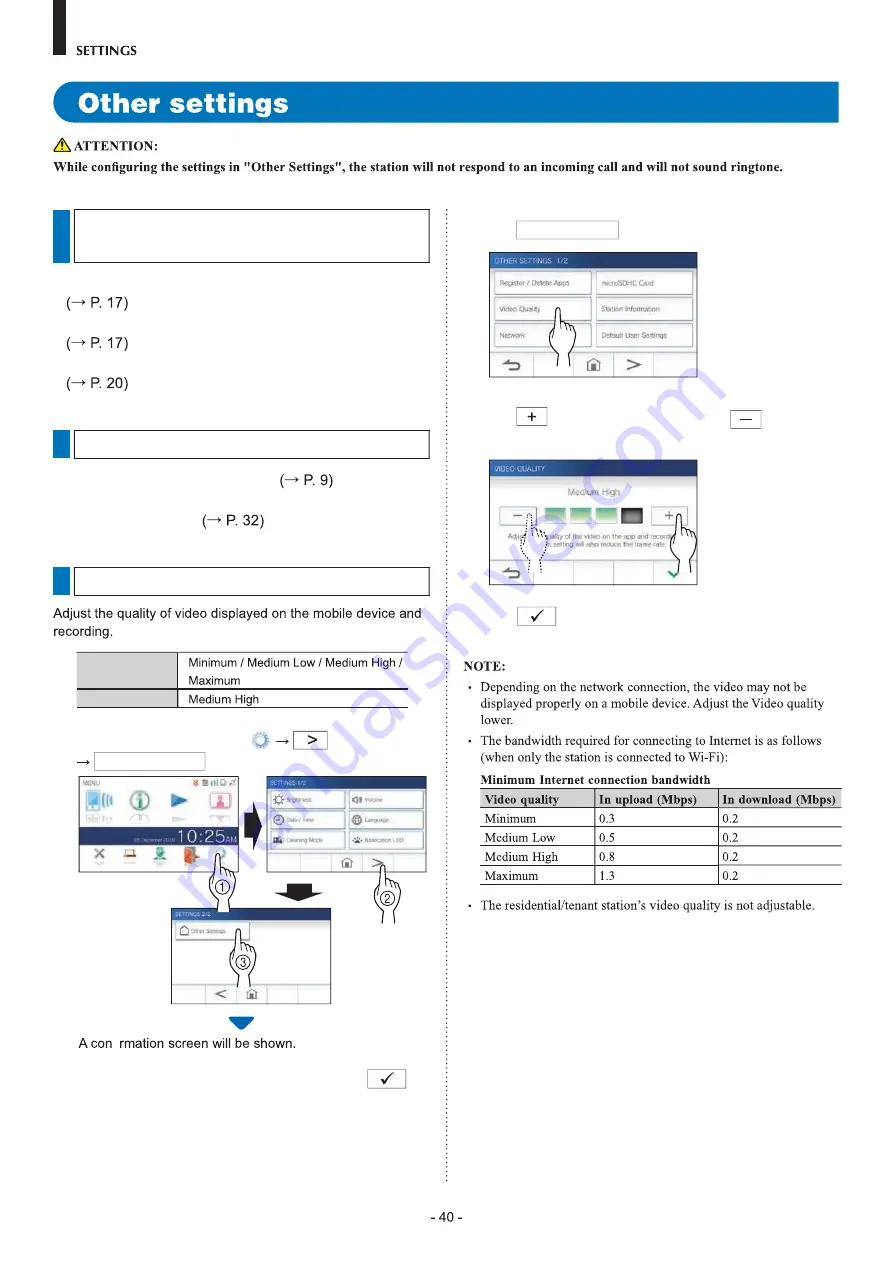 Aiphone GT-1C7W Operation Manual Download Page 40